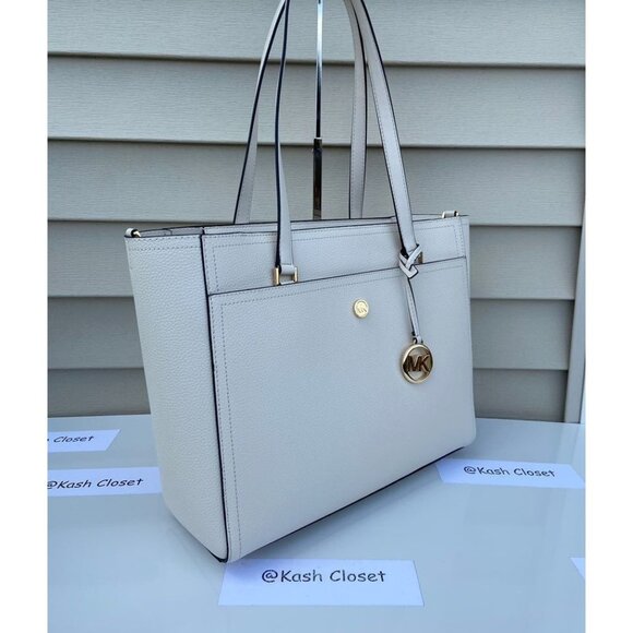 Michael Kors tote maisie 3 in 1 large bag clutch & crossbody light cream multi - Picture 4 of 12